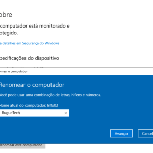 Como renomear computador no Windows 10