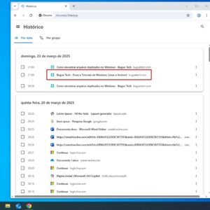 Recuperar guias fechadas no Google Chrome