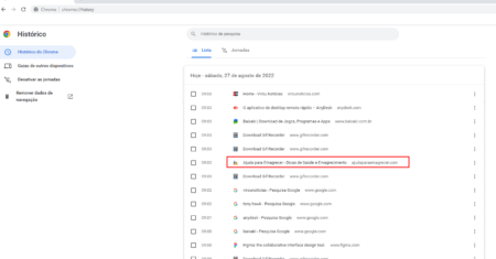 Recuperar guias fechadas no Google Chrome