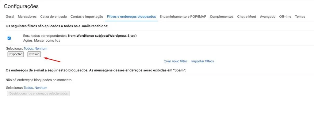 Como configurar filtros do Gmail