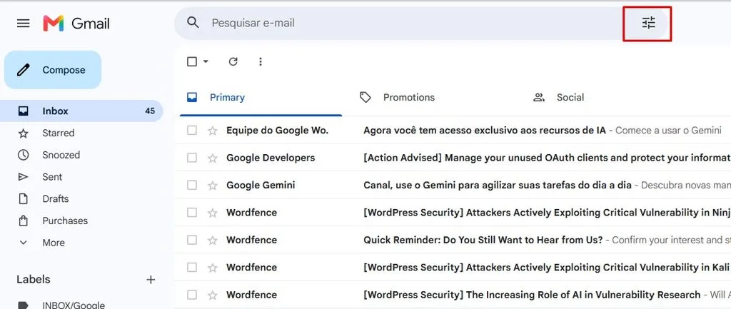 Como Configurar Filtros do Gmail